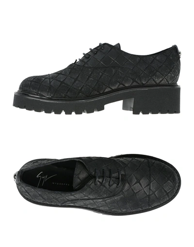 Shop Giuseppe Zanotti Lace-up Shoes In Black