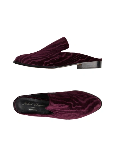 Shop Robert Clergerie Mules And Clogs In Purple