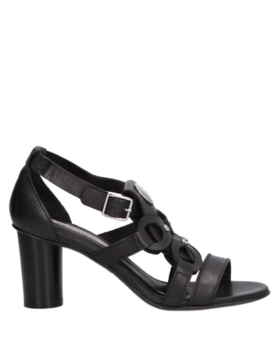 Shop Alberto Fermani Sandals In Black