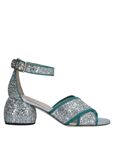 Shop Anya Hindmarch Sandals In Silver