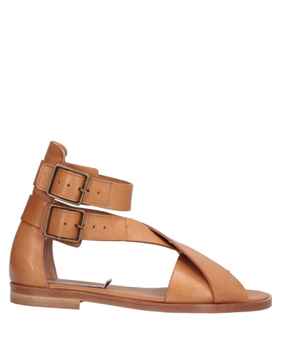 Shop Alberto Fermani Sandals In Camel