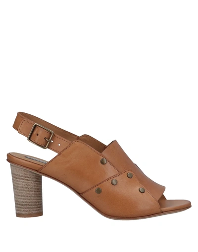 Shop Alberto Fermani Sandals In Tan