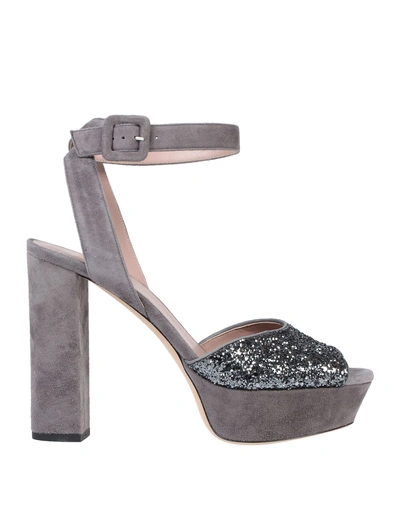 Shop Gianna Meliani Sandals In Grey