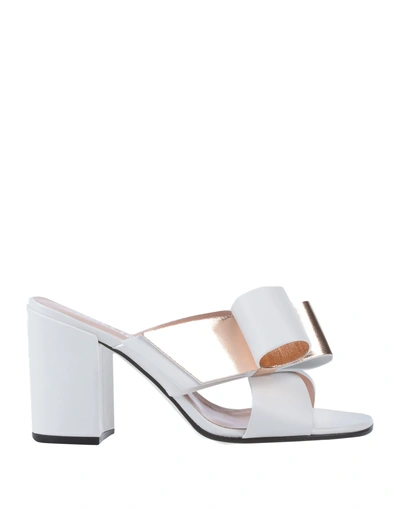 Shop Pollini Sandals In White