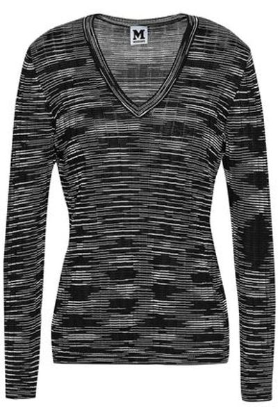Shop M Missoni Woman Ribbed-knit Sweater Black