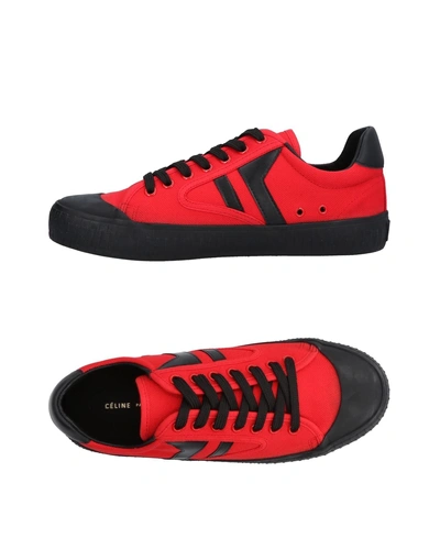 Shop Celine Sneakers In Red