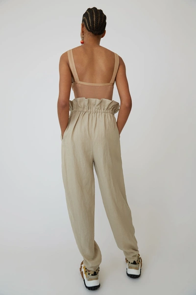 Paper bag waist trousers 沙米色