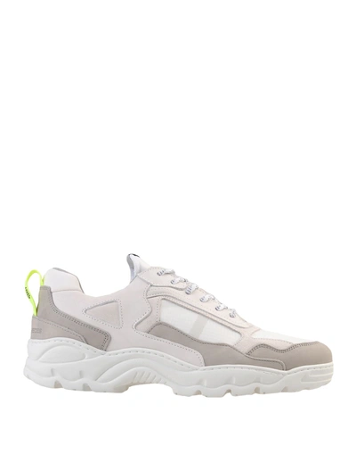 Shop Filling Pieces Man Sneakers White Size 8 Soft Leather, Textile Fibers