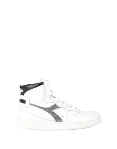 Shop Diadora Heritage Mi Basket Lux Woman Sneakers White Size 5.5 Soft Leather