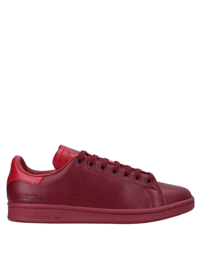 Shop Adidas Originals Adidas By Raf Simons Man Sneakers Burgundy Size 7 Soft Leather In Maroon