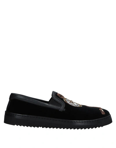 Shop Dolce & Gabbana Man Sneakers Black Size 7.5 Cotton, Calfskin, Elastic Fibres