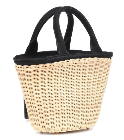 Shop Prada Straw Tote In Beige