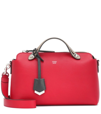 Shop Fendi By The Way Medium Leather Tote In Red