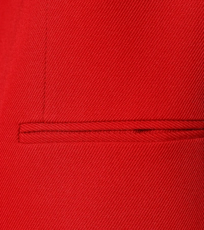Shop Victoria Beckham Single-breasted Wool Blazer In Red