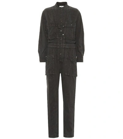 Shop Isabel Marant Étoile Lashay Linen-blend Jumpsuit In Black