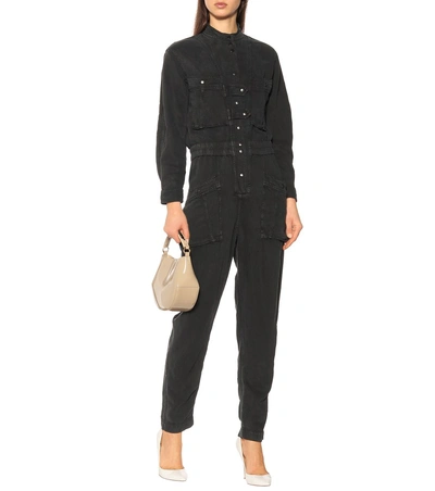 Shop Isabel Marant Étoile Lashay Linen-blend Jumpsuit In Black