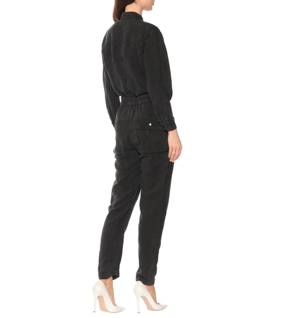 Shop Isabel Marant Étoile Lashay Linen-blend Jumpsuit In Black