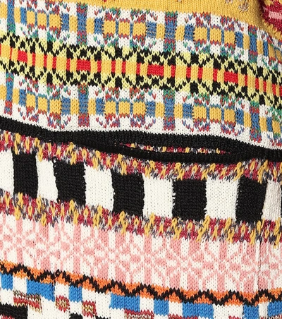 Shop Etro Jacquard Cotton-blend Cardigan In Multicoloured