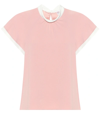 Shop Red Valentino Crêpe Top In Pink