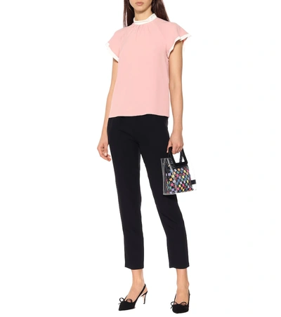 Shop Red Valentino Crêpe Top In Pink