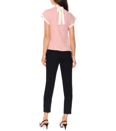 Shop Red Valentino Crêpe Top In Pink
