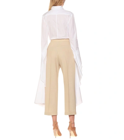 Shop Jacquemus Le Pantalon Sabbia Wool Pants In Beige