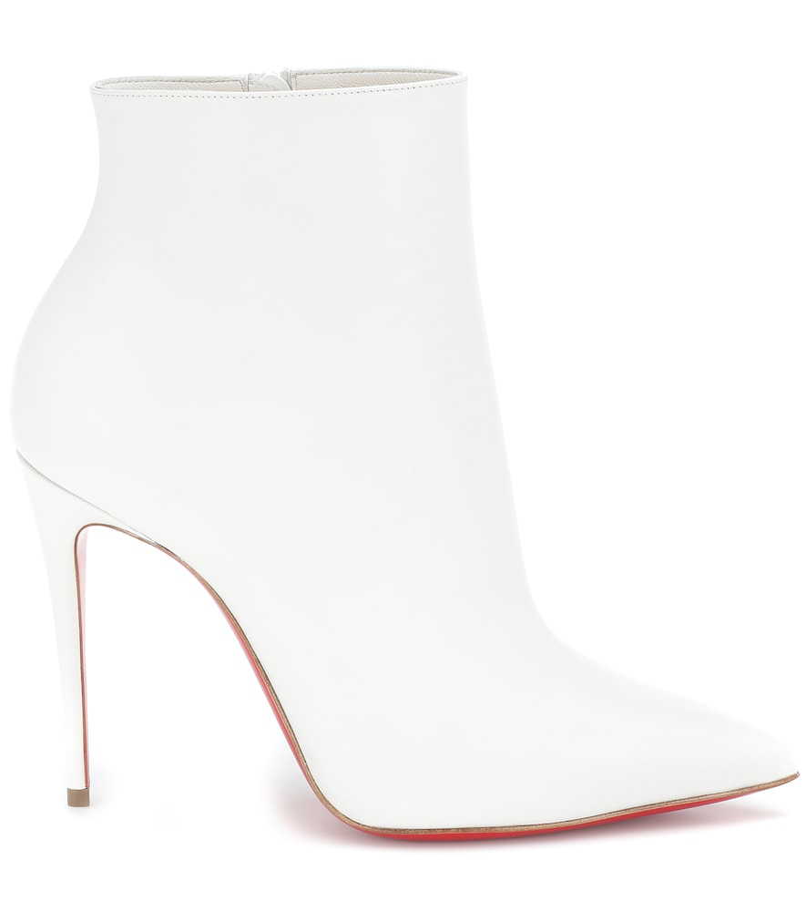 white louboutin booties