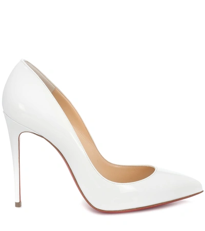 Shop Christian Louboutin Pigalle Follies Patent Leather Pumps In White