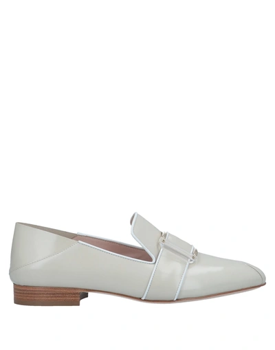 Shop Pollini Loafers In Light Grey