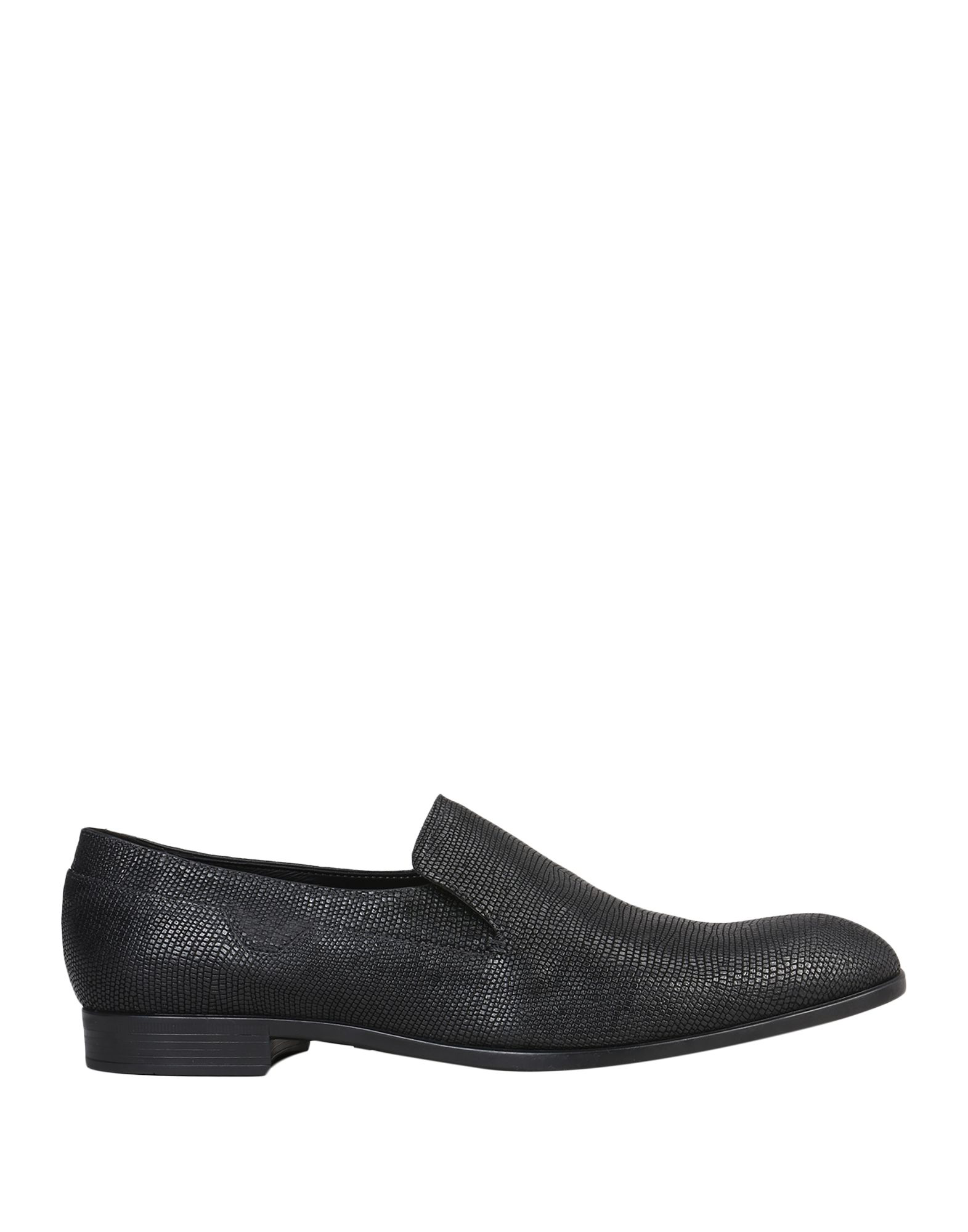 black armani loafers