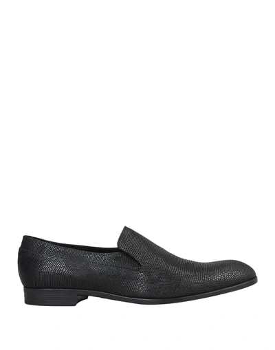 Shop Emporio Armani Loafers In Black