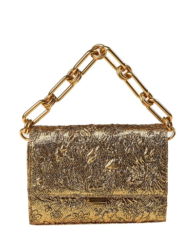 Shop Michael Kors Handbag In Gold