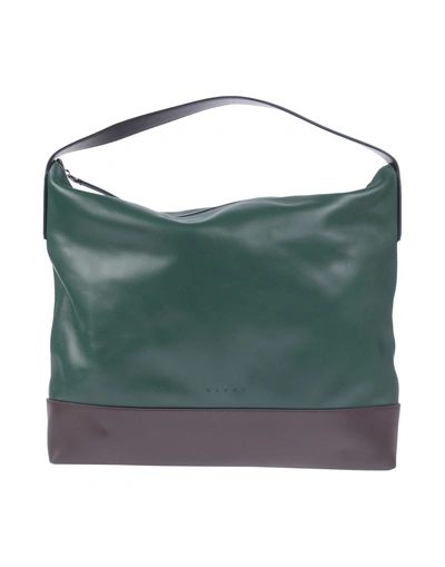 Shop Marni Handbags In Dark Green