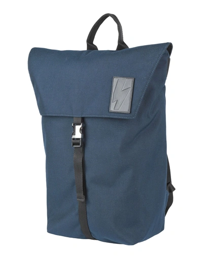 Shop Neil Barrett Backpack & Fanny Pack In Dark Blue