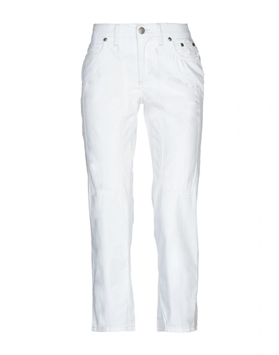Shop Jeckerson Cropped Pants & Culottes In White
