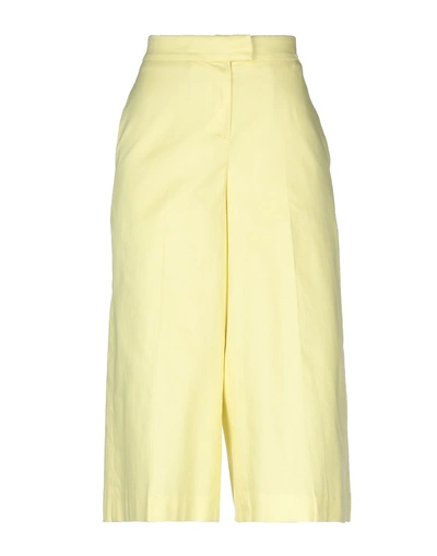 Shop Alessandro Dell'acqua Cropped Pants & Culottes In Yellow