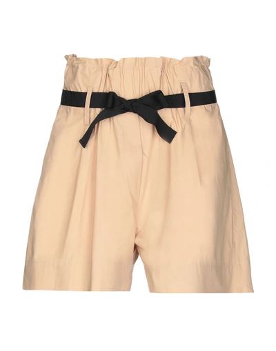 Shop Jucca Woman Shorts & Bermuda Shorts Sand Size 8 Cotton In Beige