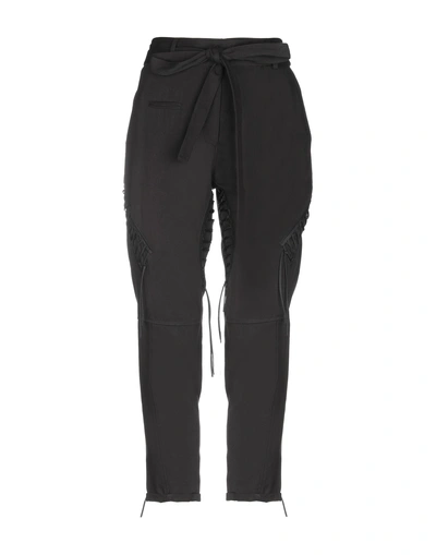 Shop Saint Laurent Woman Pants Black Size 6 Cotton, Linen, Polyester