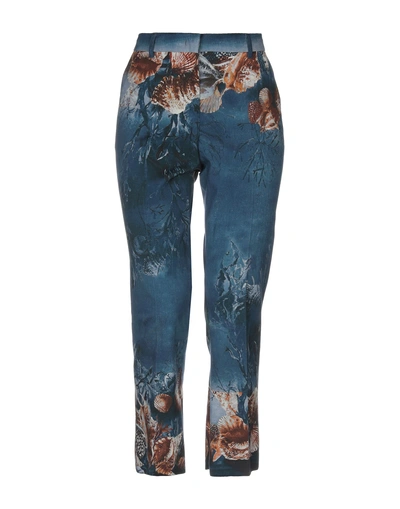 Shop Alberta Ferretti Casual Pants In Slate Blue