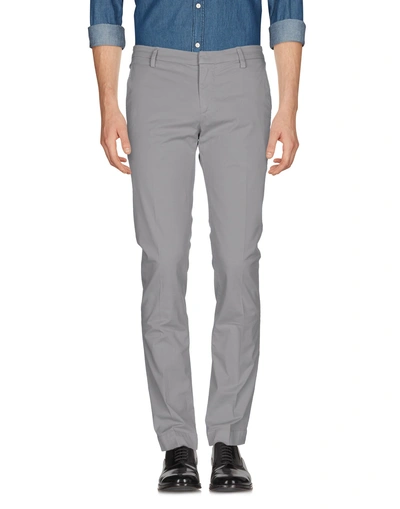 Shop Dondup Man Pants Light Grey Size 32 Cotton, Elastane