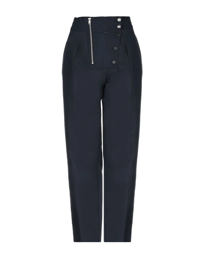 Shop Calvin Klein 205w39nyc Woman Pants Midnight Blue Size 8 Cotton, Silk