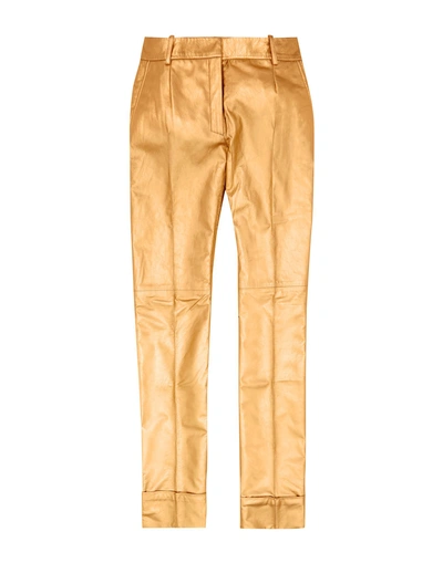 Shop Ronald Van Der Kemp Casual Pants In Gold
