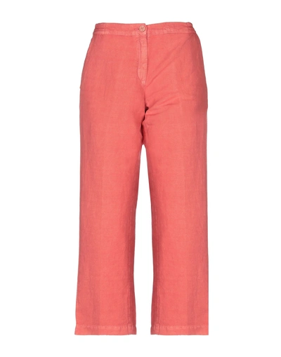 Shop Massimo Alba Pants In Coral