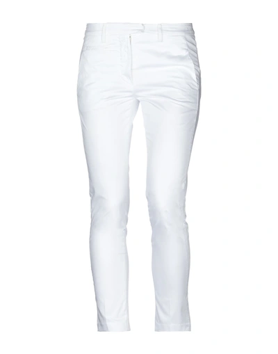 Shop Dondup Woman Pants White Size 30 Cotton, Elastane