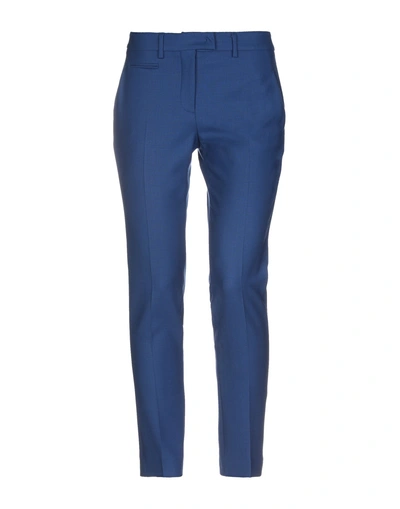 Shop Incotex Casual Pants In Bright Blue