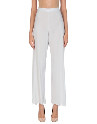 Shop Erika Cavallini Woman Pants Light Grey Size 8 Silk