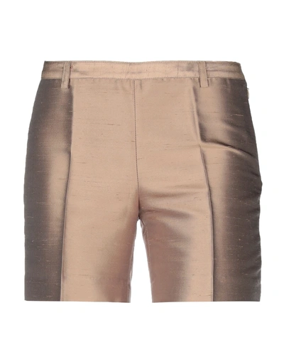 Shop Cruciani Woman Shorts & Bermuda Shorts Sand Size 6 Silk In Beige