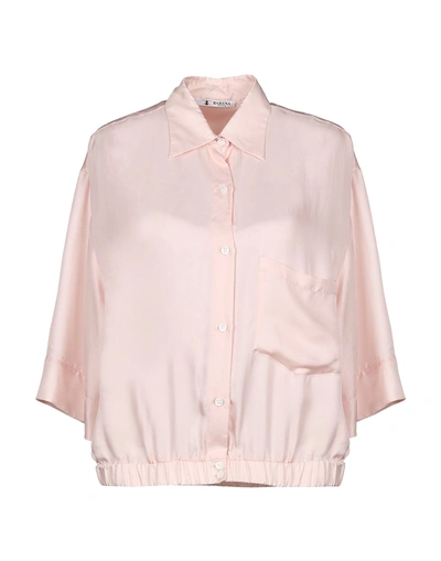 Shop Barena Venezia Silk Shirts & Blouses In Light Pink