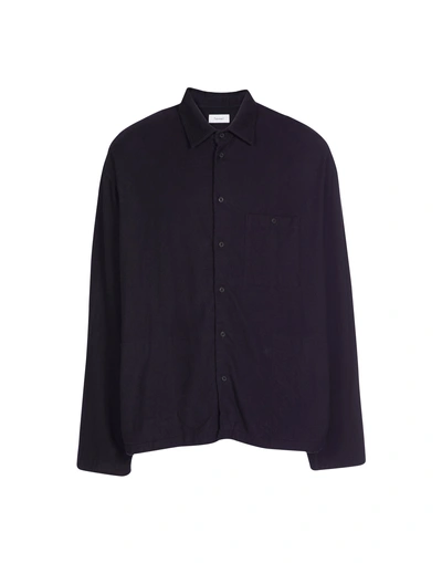 Shop Fanmail Solid Color Shirt In Dark Blue