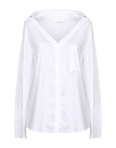 Shop Liviana Conti Woman Shirt White Size 8 Cotton, Polyamide, Elastane, Viscose